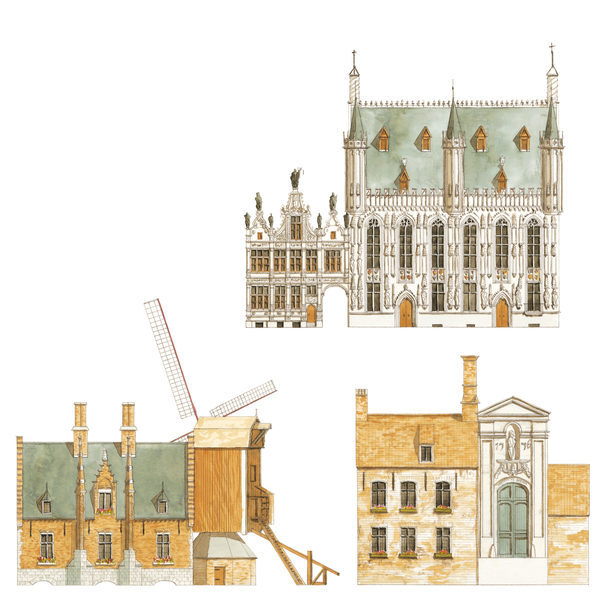 Bruges, Belgium. Town hall and traditional houses from Fernando Aznar Cenamor