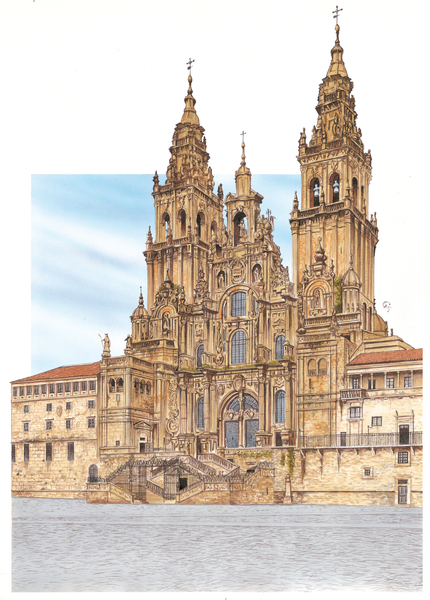 Santiago de Compostela. Western facade. Spain from Fernando Aznar Cenamor