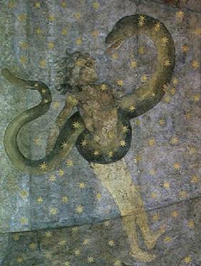 A Man and a Serpent, detail from the 'Cielo de Salamanca'