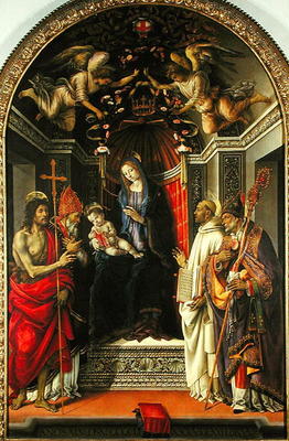 Madonna and Child with Saints, 1486 (tempera on panel) from Filippino Lippi