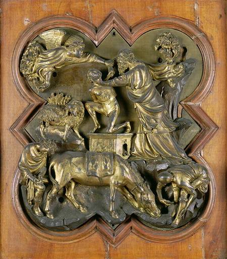 The Sacrifice of Isaac, bronze competition relief for the Baptistry Doors, Florence from Filippo  Brunelleschi