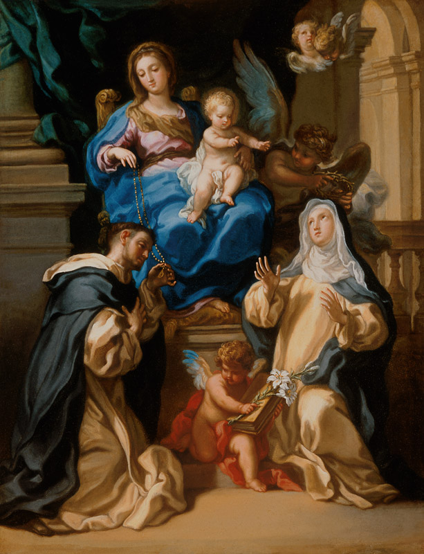 Madonna with child, the hll. Dominikus and Katharina of sienna as well as angels from Filippo Ricci