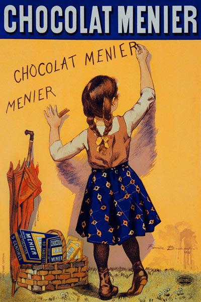 Reproduction of a poster advertising 'Menier' chocolate, 1893 (colour litho)