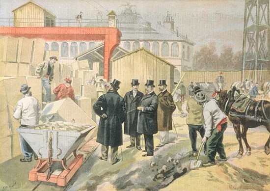 The Prince of Wales (1841-1910) Visiting the Building Site of the 1900 Universal Exhibition, from '' from F.L. Meaulle