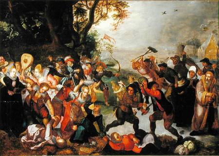 The Battle Between Winter and Summer from Flemish School