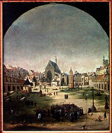 The Cemetery of the Innocents and the Mass Grave During the Reign of Francois I from Flemish School