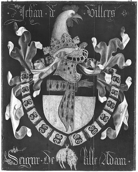 Coat of Arms of Jehan de Villers (d.1439), Seigneur of Lille Adam, 3rd Chapter of the Order of the G from Flemish School