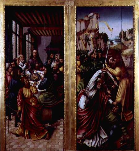 Kiss of Judas and Last Supper from Flemish School