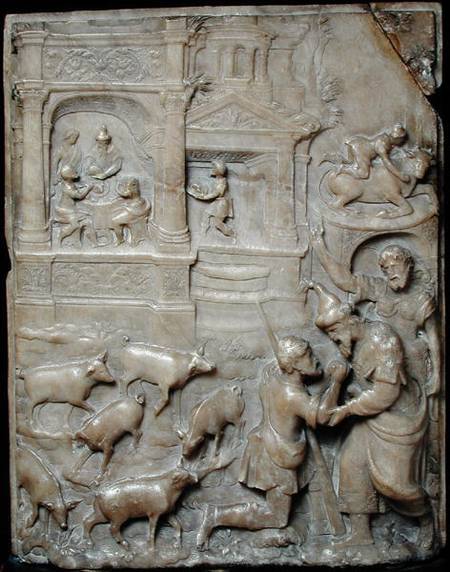 Relief depicting the Return of the Prodigal Son, from Malines from Flemish School