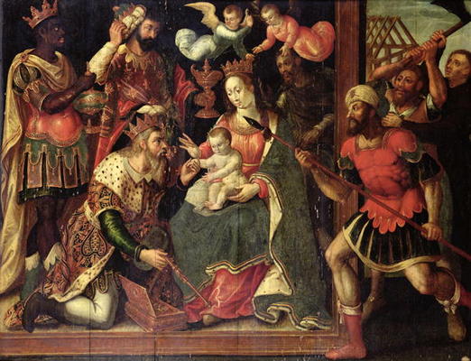 The Image of the Adoration of the Magi Destroyed by Iconoclasts (oil on panel) from Flemish School, (17th century)