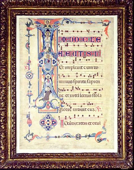 Gradual, featuring historiated initial ''I'' depicting Saint John the Evangelist, c.1315 from Florentine School