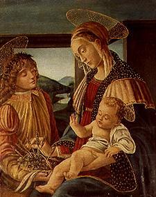 Madonna with Jesus and Johannesknaben bedroom Wilhelms II. into lock from Florentinisch (Umkreis Botticelli)