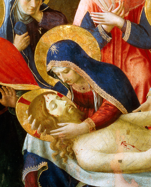 Deposition from the Cross, detail of the Virgin Mary from Fra Beato Angelico
