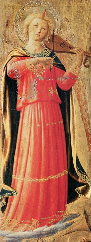 Angel playing instruments from Fra Beato Angelico