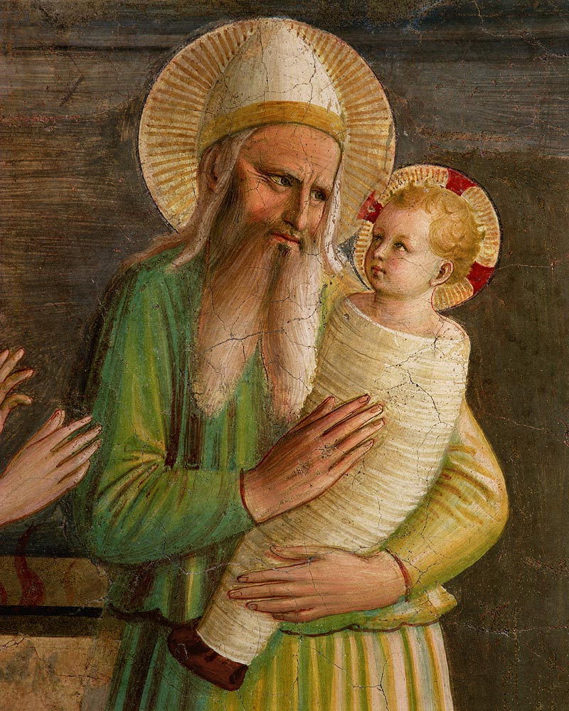 Simeon with the Christ Child, detail from The Presentation in the Temple from Fra Beato Angelico