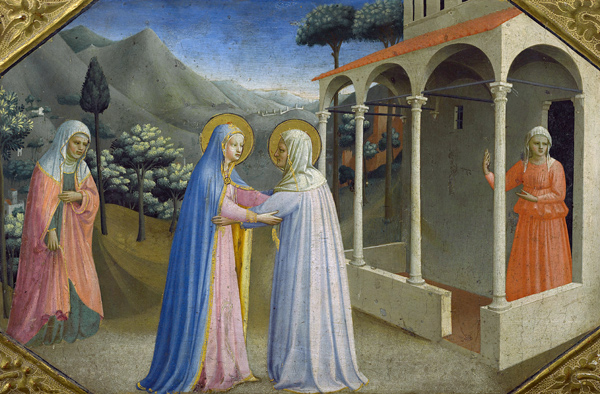 Visitation, from the predella of the Annunciation Alterpiece from Fra Beato Angelico