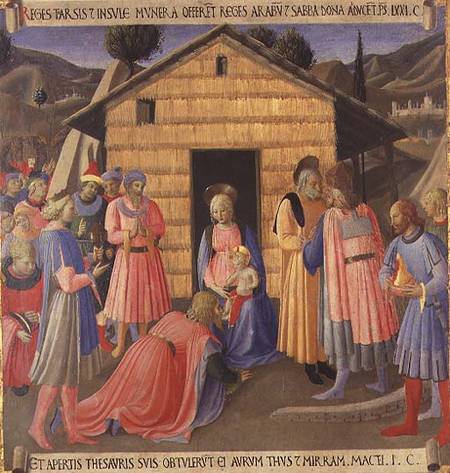 The Adoration of the Magi, detail from panel one of the Silver Treasury of Santissima Annunziata from Fra Beato Angelico