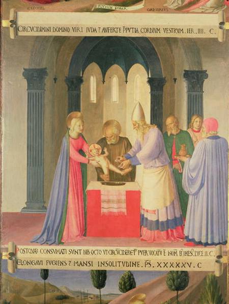 The Circumcision, detail from panel one of the Silver Treasury of Santissima Annunziata from Fra Beato Angelico