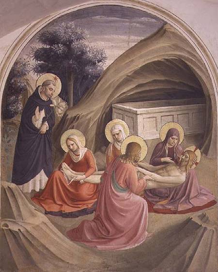 Lamentation over the Body of Christ, with St. Dominic from Fra Beato Angelico
