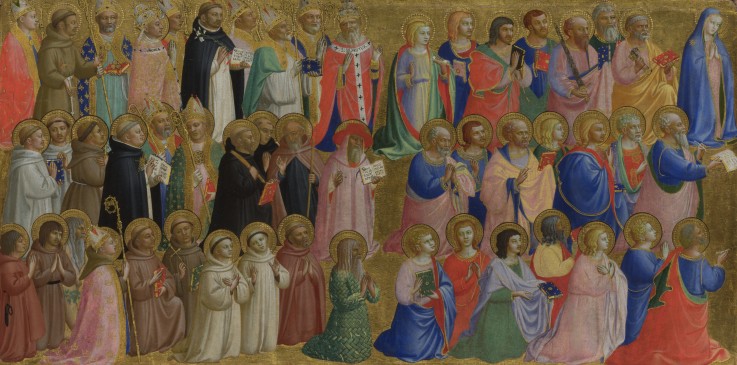 The Virgin Mary with the Apostles and Other Saints (Panel from Fiesole San Domenico Altarpiece) from Fra Beato Angelico