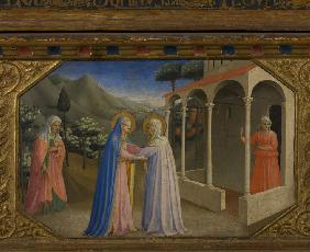 The Visitation (The Annunciation retable with 5 Predella scenes)