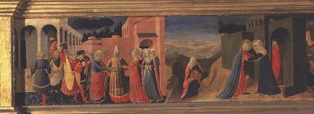 Predella Panel to the Annunciation showing the Marriage of the Virgin and the Visitation from Fra Beato Angelico