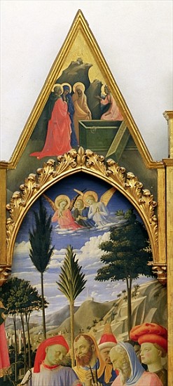 Santa Trinita Altarpiece, frame and pinnacles Lorenzo Monaco (Piero di Giovanni) (c.1370-1425) compl from Fra Beato Angelico