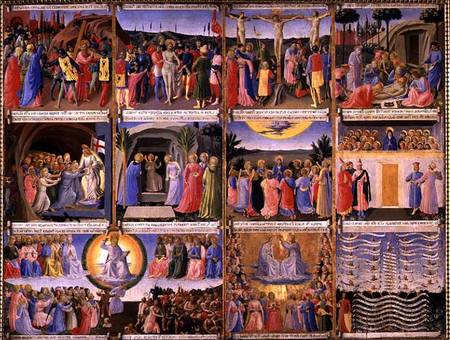 Scenes from the Passion of Christ and the Last Judgement, originally drawers from a cabinet storing from Fra Beato Angelico