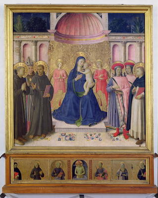 The Bosco ai Frati Altarpiece: The Virgin and Child enthroned with two angels between SS. Anthony of from Fra Beato Angelico