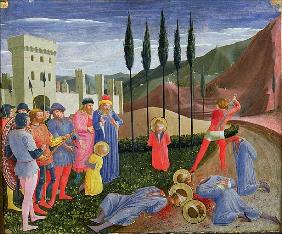 The Martyrdom of St. Cosmas and St. Damian, from the predella of the San Marco altarpiece, c.1440