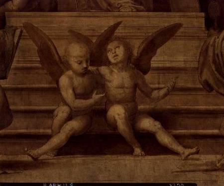 Detail of two angels from Palazzo del Gran Consiglio from Fra Bartolommeo