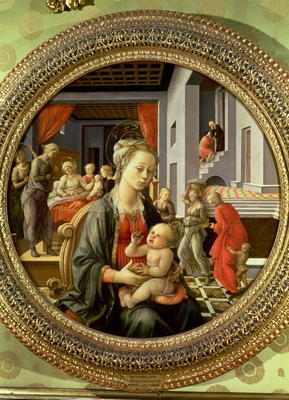 Madonna and Child with Scenes from the Life of the Virgin, 1452 (tempera on panel) from Fra Filippo Lippi