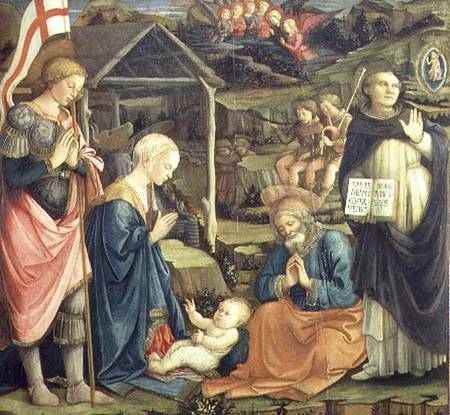 The Nativity with SS. Michael and Dominic from Fra Filippo Lippi