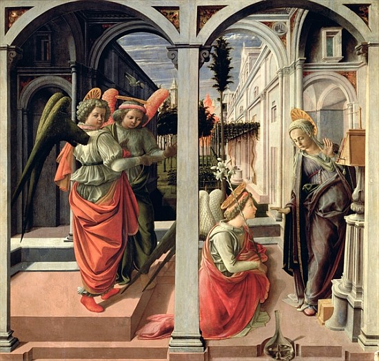 The Annunciation with Three Angels from Fra Filippo Lippi