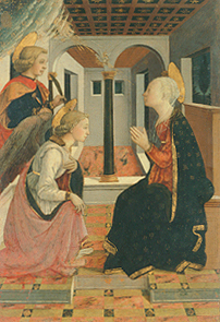 Die Verkündigung Mariae in Gegenwart des Hl. Julian. from Fra Filippo Lippi