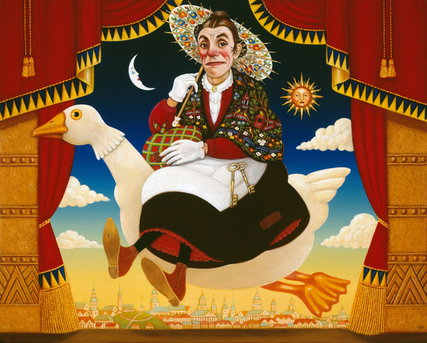 Dan Leno (1860-1904) as Mother Goose from Frances Broomfield