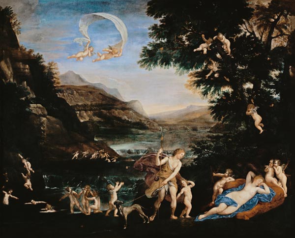 Adonis Led to Venus by Cherubs from Francesco Albani