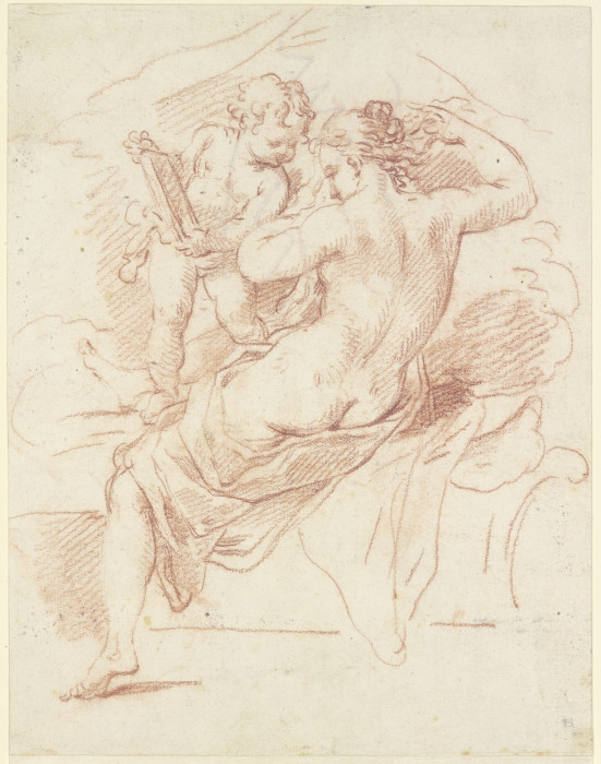 Toilette der Venus, Amor als Spiegelhalter from Francesco Bartolozzi