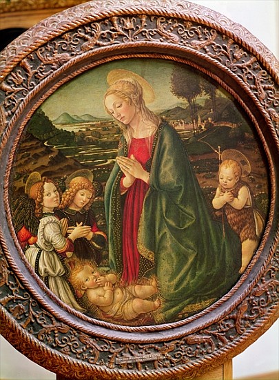 The Virgin Adoring the Christ Child with St. John the Baptist and Two Angels from Francesco Botticini