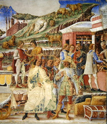 The Triumph of Mercury: June, from the Room of the Months, c.1467-70 (fresco) (detail) from Francesco del Cossa