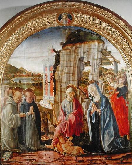 Adoration of the Child by St. Ambrose and St. Bernard from Francesco  di Giorgio Martini