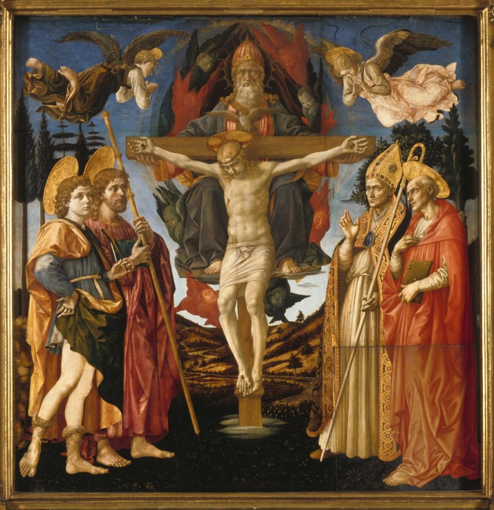 The Holy Trinity (Panel of the Pistoia Santa Trinità Altarpiece) from Francesco di Stefano Pesellino