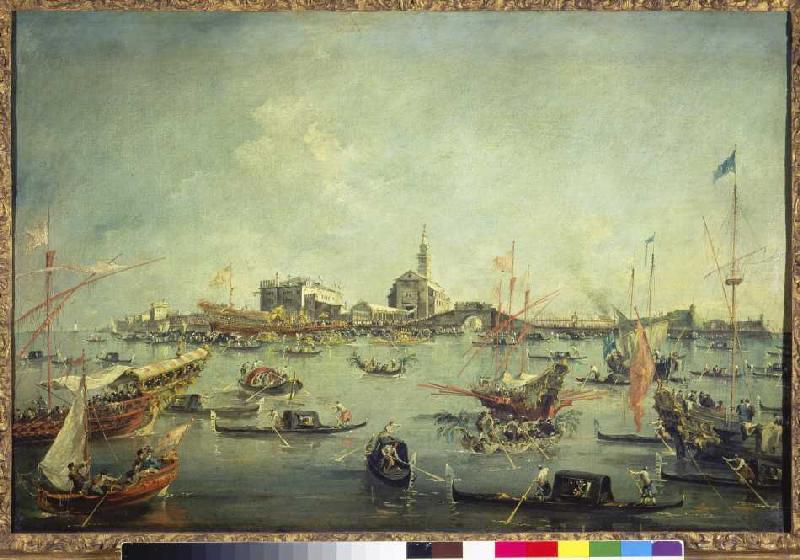The Doge on the Buccintoro in front of San Niccoló del Lido on Ascension Day from Francesco Guardi