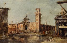 The Entrance to the Arsenal in Venice