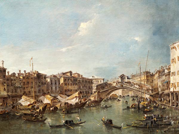 Grand Canal with the Rialto Bridge, Venice from Francesco Guardi