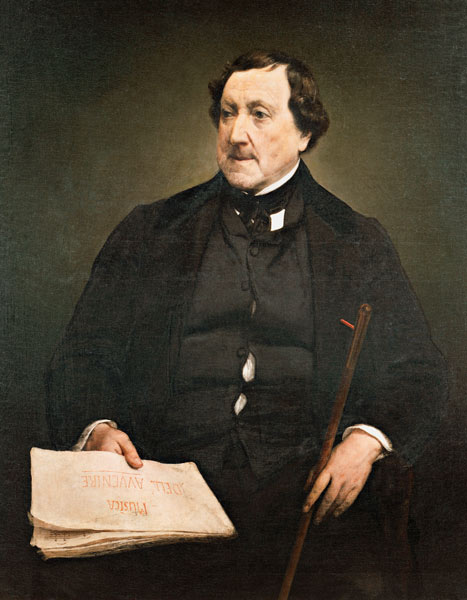 Portrait of the composer Gioachino Antonio Rossini (1792-1868) from Francesco Hayez