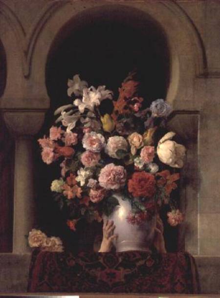 Vase of flowers in the window from Francesco Hayez