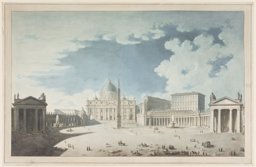 Peterskirche und Petersplatz in Rom from Francesco Pannini