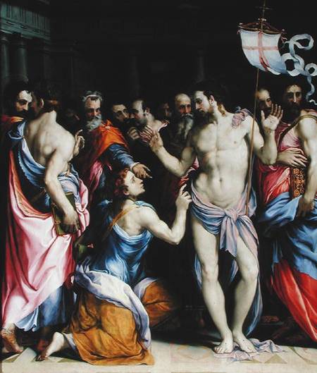 The Incredulity of St. Thomas from Francesco Salviati