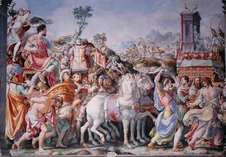 The Triumph of Marcus Furius Camillus (447-365 BC), from the Sala dell'Udienza from Francesco Salviati